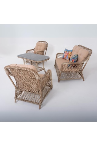 Aurora İkili Rattan Bahçe Oturma Grubu Rehome