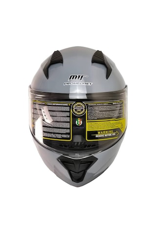 Motosiklet Çene Açılır Kask Güneş Vizörlü Ece 22.06 Sertifikalı New Motor Kaskı V2 Gri Gri