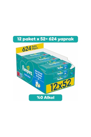 Prima Pampers Islak Bebek Mendili 12 x 52 624 Islak Mendil