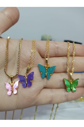 Hifa Diamond Kolye Kelebek Modeli 90971323 Altın