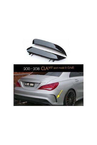 Mercedes W117 Cla Arka Tampon Çıtası Parlak Siyah 2013-2018