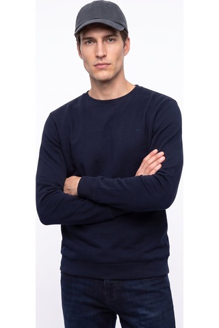 Mustang Lacivert Erkek Basic Nakışlı Sweatshirt M6wm-swt1590