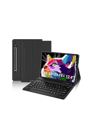 Galaxy Uyumlu Tab S9 Fe Plus 12.4" Klavyeli Kılıf Bluetooth Özelliki