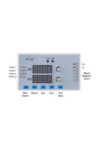 Yf-20 Göstergeli Step Motor Hız Kontrol Cihazı 7-30V Dc