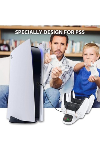 Ps5 Dualsense Kol Şarj Edici Stand Dock Led Göstergeli Tp5-0506b