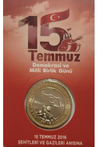 15 Temmuz 2016 Demokrasi Ve Milli Birlik Günü , 1 Lira 2016 Hatıra Para Ve Kiti