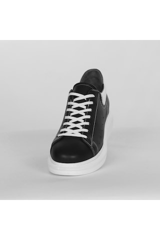 Boy Uzatan Gizli Topuklu Siyah-beyaz Spor Ayakkabı Siyah - Beyaz