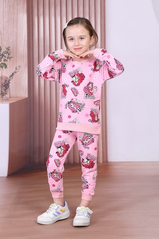 Kız Çocuk Pembe Mevsimlik İkili Takım Pembe