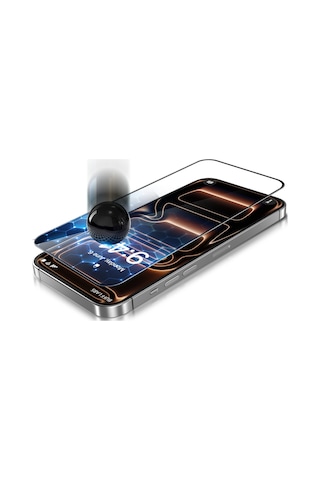 Buff Apple Uyumlu iPhone 18 Pro Max / iPhone 17 Pro Max / 16 Pro Max 5d Glass Easyfit 2 Adet Ekran Koruyucu