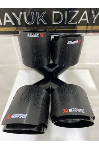 Akrapovic Karbon Egzoz Ucu Çift Çıkış 90mm Sağ Sol Set --mayukdiz