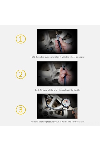 Symbee Lastik Basınç Ölçer Ve Şişirme Aleti - Çok Amaçlı Hassas Ölçüm Pompası, Araç Ve Bisiklet İçin