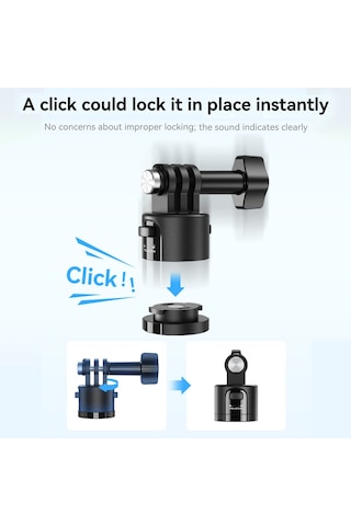 Telesın Cqm-001 Manyetik Emme Adaptörü Tripod Adaptörü Siyah