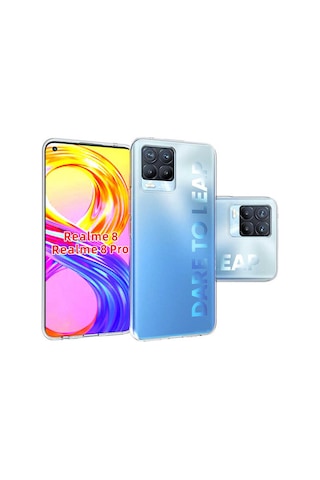 Zore Realme 8 Kılıf Msra Süper Silikon Kapak - Renksiz Renksiz