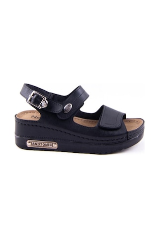 Dagoster Dza37-3014 Siyah Günlük Ortopedik Kadın Sandalet 001