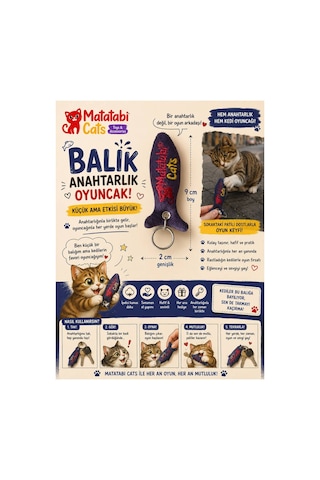 Matamix İçerikli Oyuncak Balık Anahtarlık Çok Renkli