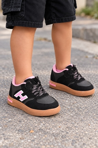 Mini Bonito Kız Erkek Çocuk Günlük Sneakers Spor Ayakkabı Şık Ve Rahat Çocuk Ayakkabısı Siyah