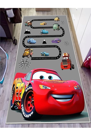 Trafik Çocuk Oyun Halısı Kaymaz Makinede Yıkanabilir Eğitici