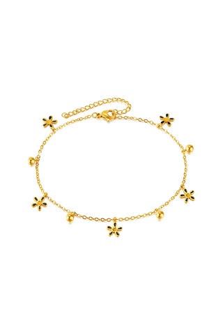 Sones Opk Gz199 Paslanmaz Çelik Çiçek Boncuk Bileklik Altın