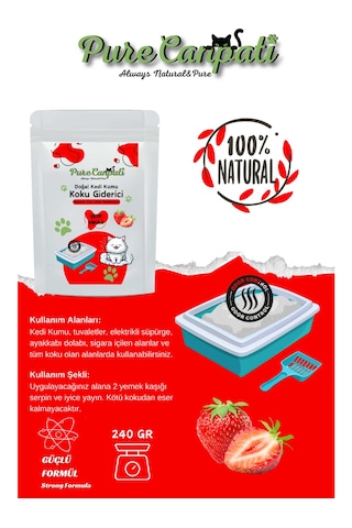 Purecanpati Kedi Kumu Koku Giderici Çilek Kokulu