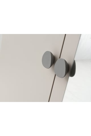Çakıltaşı 3 Kapaklı Gardırop Elbise Dolabı 130x47x200cm Krem