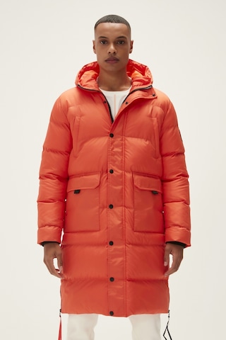 Bad Bear Goose Tail Puffer Turuncu Erkek Kapüşonlu Uzun Mont-Turuncu