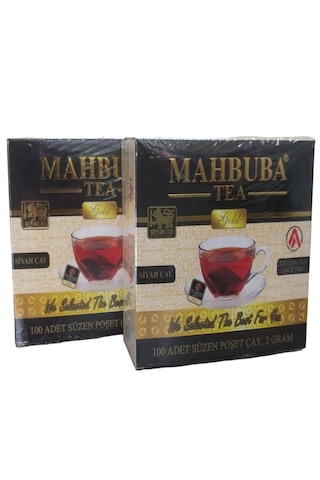 Mahbuba Gold 4 Kutu 100 Adet X 2gr Süzen Poşet Çay %100 Ceylon Tea Siyah Çay