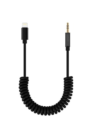 iPhone Lightning to Aux Çevirici 3.5 mm Spiral Ses Kablosu AL2693