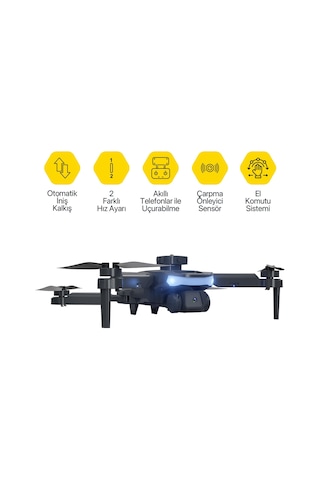 Corby Brushless Wifi Kameralı Drone Çift Bataryalı 720p Hd Kamera 90 Hareketli Kamera Ir Sensörlü