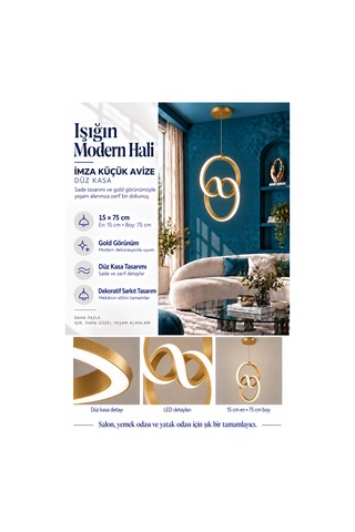 İmza Küçük Modern Ledli Avize 3 Renk Power Ledli Eskitme Hol Çocuk Odası Yatak Odası