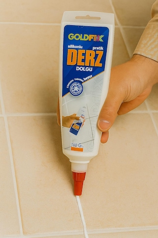 Silikonlu Hazır Derz Dolgu Tüp Beyaz 380 Gr 1