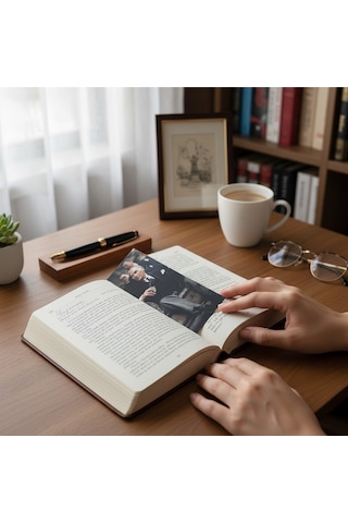 Atatürk 4'lü Kitap Ayracı Kalın Geniş Kesim 350 Gr Hediyelik No:1