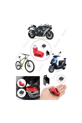 Motosikler Bisiklet Disk Kilidi Anahtarı Yer Kaplamayan Yeni Model Sağlam Güvenli Pratik Kilit