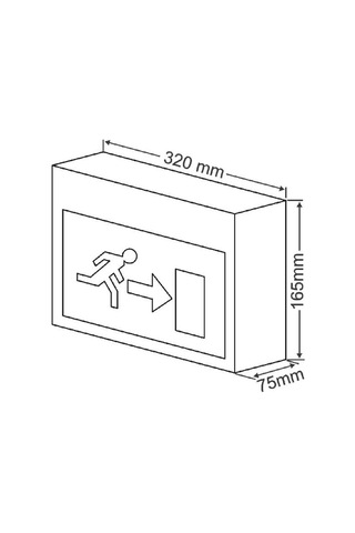 Arsel Dekolite Z Serisi Çift Yüzlü AE-3123-L Acil Çıkış Yönlendirme Armatürü Kesintide 180 Dak. Yanan 500 Lümen LED