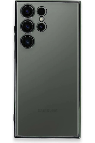 Gld-spt- Newface Samsung Uyumlu Galaxy S23 Ultra Kılıf Razer Lensli Silikon - Yeşil