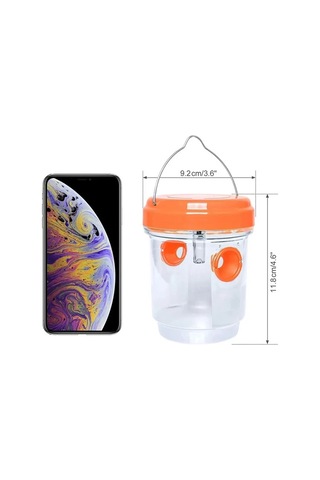 Dofolink Güneş Enerjili Dış Mekan Arı Tuzağı - Uv Işık Ve Yem İle Çift Girişli, Ip44 Su Geçirmez Bahçe Bahçe Uygun Turuncu, 1 Adet Turuncu