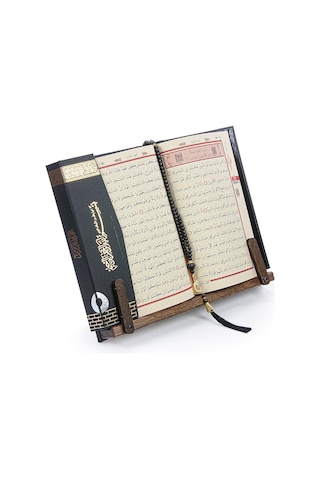Ahşap Masaüstü Rahle Ayarlanabilir Kademeli Kitap Okuma Standı Kabeli Kuranı Kerim Seti