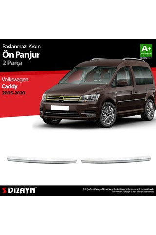S-Dizayn  Volkswagen Caddy Krom Ön Panjur 2 Prç. 2015-2020