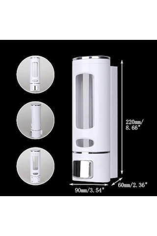 Mainshop 2 Adet Beyaz 400 Ml Duvara Monte Manuel Sabunluk Sıvı Lavabo Sabunluk El Sabunu M-52