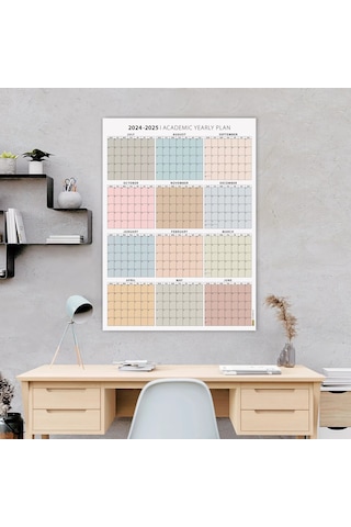 2026 -2027 Akademik Duvar Takvimi, Temmuz Başlangıçlı, Academic Wall Calendar Görseldeki Renk