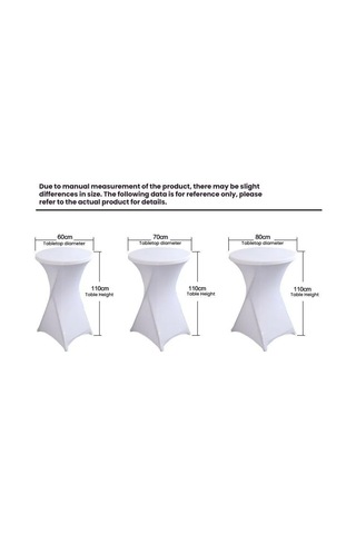 Sones Otel Düğün Dekorasyonu İçin Kokteyl Bar Masa Örtüsü Streç Polyester Ziyafet Yuvarlak Masa Örtüsü, Boyut: 80x110cm Mor Mor