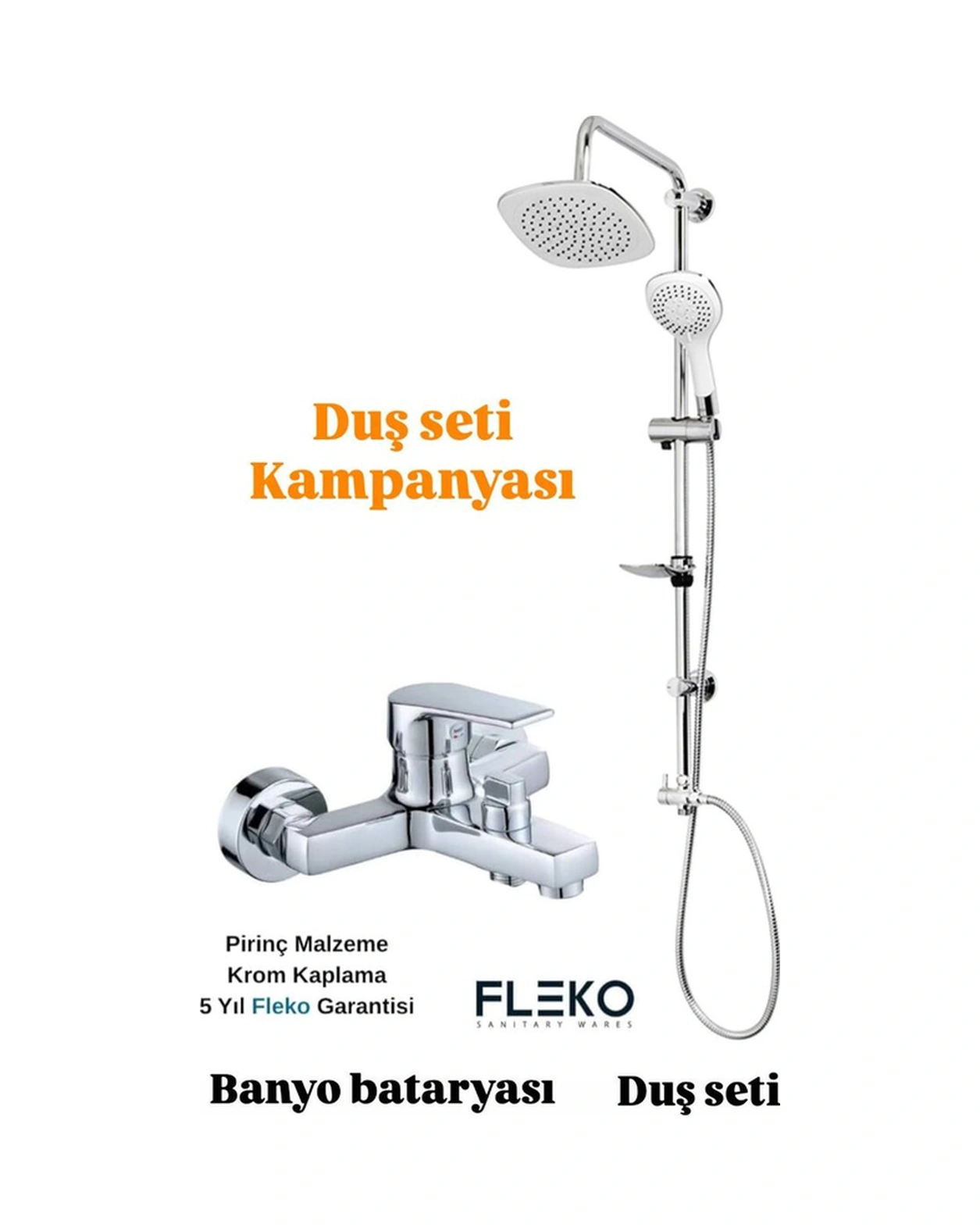 Boheme Fleko Alfa 2'li Set Krom