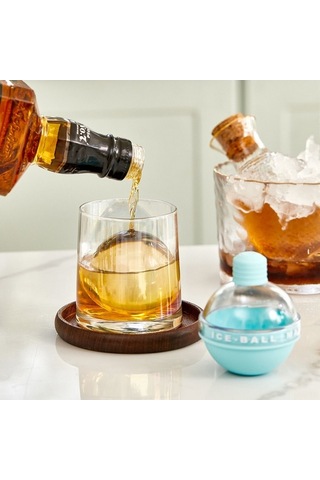 Novahub Şeffaf Kapaklı Su Seviyesi 2.4 İnç Buz Topu Seti - 4 Renk Seçenekli Çok Renkli