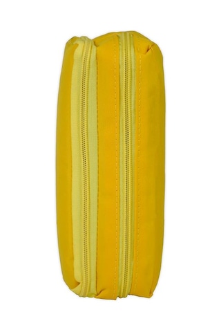 Tebag İki Gözlü Sarı Kalem Çantası Sarı