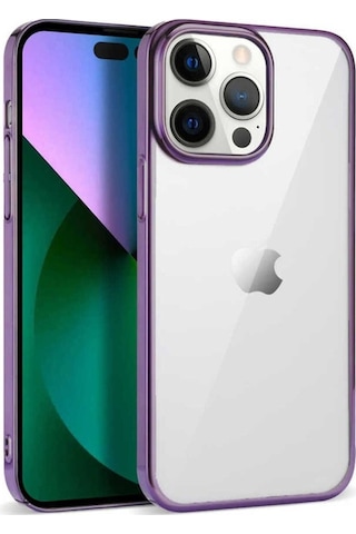 Apple Uyumlu iPhone 14 Pro Max Kılıf Zore Pixel Kapak Derin Mor