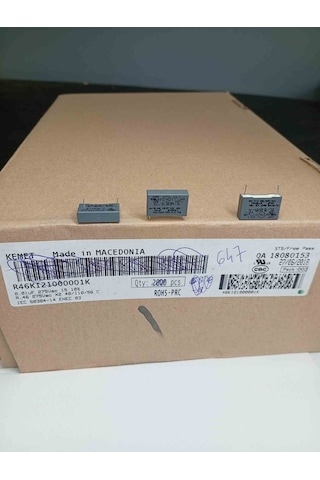 R46kı21000001k 10nf 275vac 15 10% Polyester Kondansatör 75 Adet