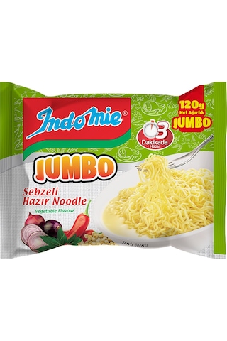 Indomie Noodle Jumbo 120 Gr Tavuklu Ve Sebzeli 12 Li Karma Paket