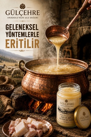 Yörem Afyon Anadolu'nun Ulu Değeri Hakiki Yayla Kuzusu Eritilmiş Saf Kuyruk Yağı 100 Ml