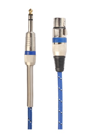 Dolıty Naylon Örgülü 1/4& 39 & 39 Jack 6.35mm Stereo Erkek 5m