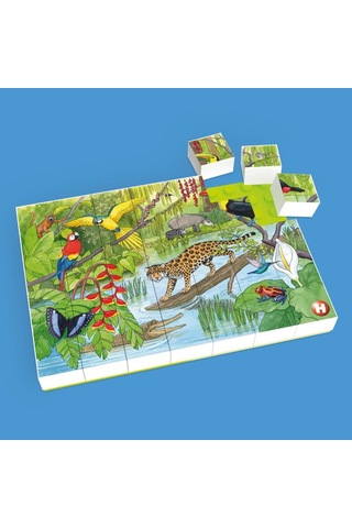 Hubelino 35 Parça Puzzle Tropikal Yağmur Ormanında Vahşi Yaşam 410177