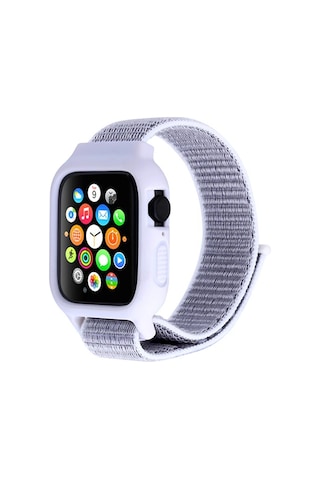 Ally Apple Watch Uyumlu 6-se-5-4 44mm / 3-2-1 42mm Kayış Kordon Kılıf Silikon- 5775